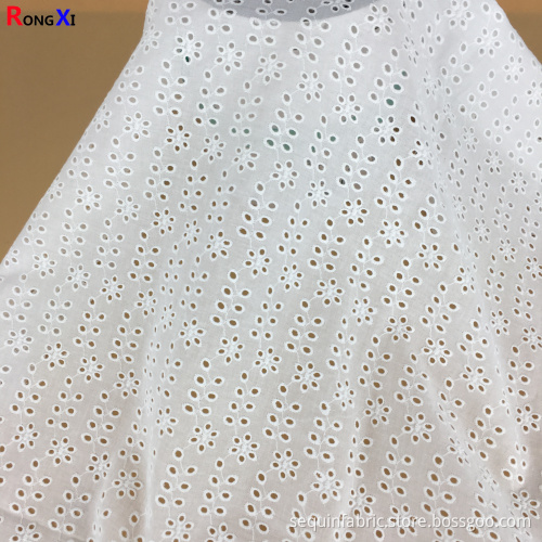 Multifunctional swiss waffle weave Voile Lace Fabric Cotton